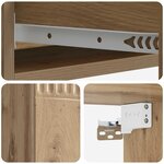 vidaXL Table d'appoint murale Chêne artisanal 87 5 x 34 5 x 17 cm