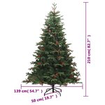 vidaXL Sapin de Noël artificiel avec pommes de pin et baies 210 cm