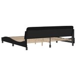 vidaXL Cadre de lit Dover noir 200x200 cm similicuir