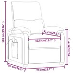 vidaXL Fauteuil de massage Violet Tissu