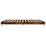 vidaXL Cadre de lit sans matelas chêne fumé 200x200 cm bois ingénierie