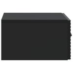 vidaXL Cabinet de chevet mural 2 Pièces Noir 49 x 34 5 x 20 cm