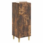 vidaXL Armoire à tiroirs Chêne fumé 33 x 34 5 x 90 cm