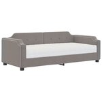 vidaXL Lit de jour avec matelas taupe 100x200 cm tissu
