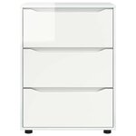 vidaXL Armoire de rangement Blanc brillant 60 x 48 x 81 cm