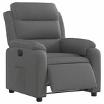 vidaXL Fauteuil inclinable électrique Gris foncé Tissu