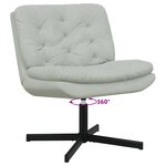 vidaXL Fauteuil relaxant pivotant Gris clair 63 x 75 x 76 cm Velours