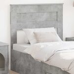 vidaXL Tête de lit avec tête de lit Gris béton 80 cm Bois d'ingénierie