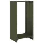 vidaXL Portant de bois chauffage vert olive 40x30x80 cm