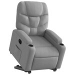 vidaXL Fauteuil inclinable électrique gris clair tissu