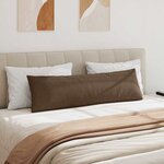 vidaXL Coussins de canapé 2 Pièces Marron 145 x 40 cm tissu