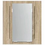vidaXL Armoire à miroir LED de bain Chêne sonoma 40x12x45 cm Acrylique