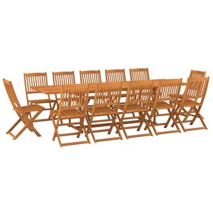 vidaXL Ensemble à manger de jardin 13 Pièces 280x90x75 cm bois d'acacia
