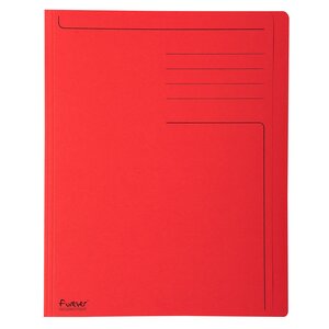 Chemise Rigide À Bord Décalé Forever® 280g/m2 Avec Impression - 24x32cm - Rouge - X 100 - Exacompta