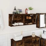 vidaXL Armoire murale de bain chêne fumé 100x25x40cm bois d'ingénierie