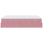 VidaXL Cadre de lit ottoman avec matelas rose 140x200 cm velours