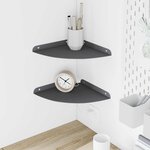 vidaXL Étagère flottante avec étagère 2 Pièces Anthracite 24 x 24 x 2 cm