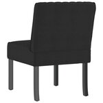 vidaXL Fauteuil sans accoudoirs noir velours