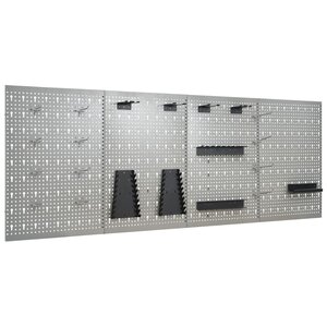 vidaXL Panneaux perforés muraux 4 Pièces 40x58 cm Acier
