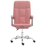 vidaXL Fauteuil inclinable de bureau Rose Similicuir
