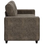 Canapé Love Seat vidaXL Gris Foncé 140 cm en Cuir Synthétique