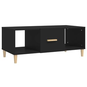 vidaXL Table basse noir 102x50x40 cm bois d'ingénierie