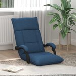 vidaXL Fauteuil de sol ajustable Bleu Tissu