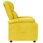 vidaXL Fauteuil inclinable Jaune Tissu