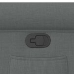 vidaXL Fauteuil inclinable Gris foncé Tissu