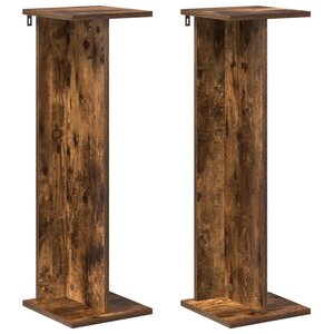 vidaXL Support de Plante 2 pièces Chêne fumé 25 x 25 5 x 80 5 cm