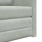 vidaXL Canapé-lit avec coussin Gris clair 74 x 77 x 81 cm Velours