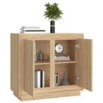 vidaXL Buffet chêne sonoma 80x34x75 cm bois d'ingénierie