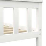 vidaXL Cadre de lit Blanc Bois de pin massif 160x200 cm