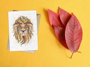 Carte à planter tatouage animal ornemental