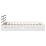vidaXL Cadre de lit avec tiroirs sans matelas blanc 140x200 cm