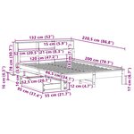 vidaXL Lit bibliothèque sans matelas 120x200 cm bois de pin massif