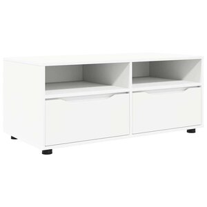 vidaXL Meuble TV avec tiroir Blanc 100 x 48 x 43 cm Bois d'ingénierie