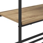vidaXL Portant à vêtements avec étagères avec étagère chêne artisanal