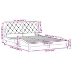 vidaXL Cadre de lit avec LED sans matelas crème 160x200 cm tissu