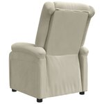 vidaXL Fauteuil inclinable Crème Velours