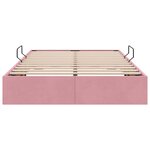 vidaXL Cadre de lit ottoman avec stockage Rose 120 x 200 cm Velours
