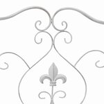 vidaXL Banc de jardin en acier blanc avec un design à lattes  104 cm