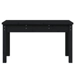 vidaXL Banc de jardin noir 80x44x45 cm bois massif de pin