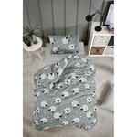 Parure de lit - housse de couette 220 x 240 + 2 taies d'oreiller 60 x 60  65  coton- Gris