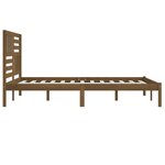 vidaXL Cadre de lit Marron miel Bois de pin massif 200x200 cm