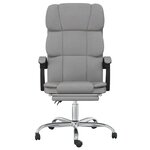 vidaXL Fauteuil inclinable de bureau Gris clair Tissu