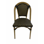 Chaise bistrot montmartre empilable - materiel chr pro - noir - aluminium