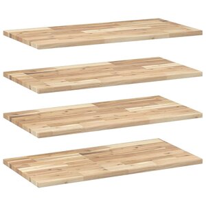 vidaXL Étagères flottantes 4 Pièces 80x40x2 cm acacia massif non traité