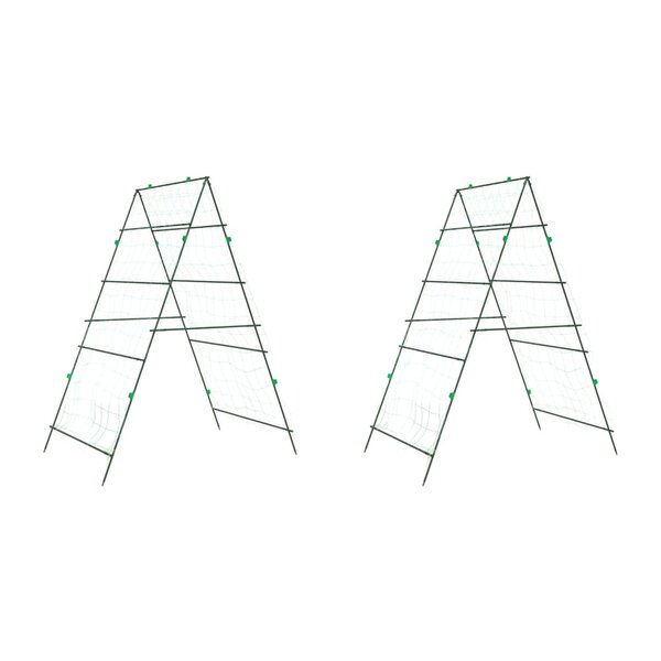 vidaXL Treillis de jardin pour plantes grimpantes 2 Pièces forme A acier