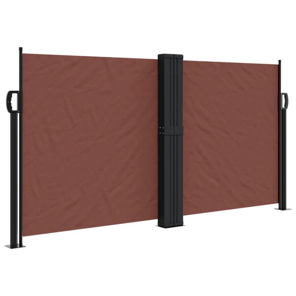vidaXL Auvent latéral rétractable marron 120x1200 cm